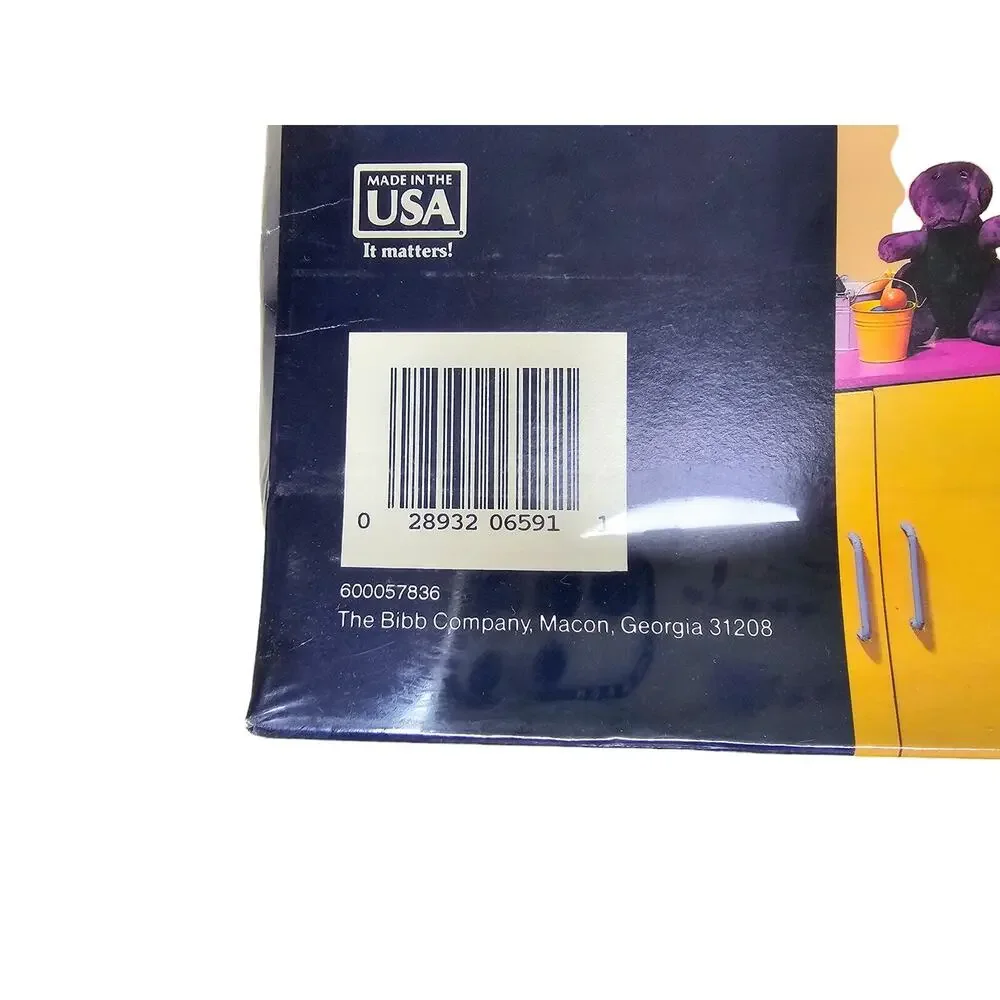 Vtg Barney Dinosaur Curtains New Sealed Bibb DreamStyles 90s Panels 82